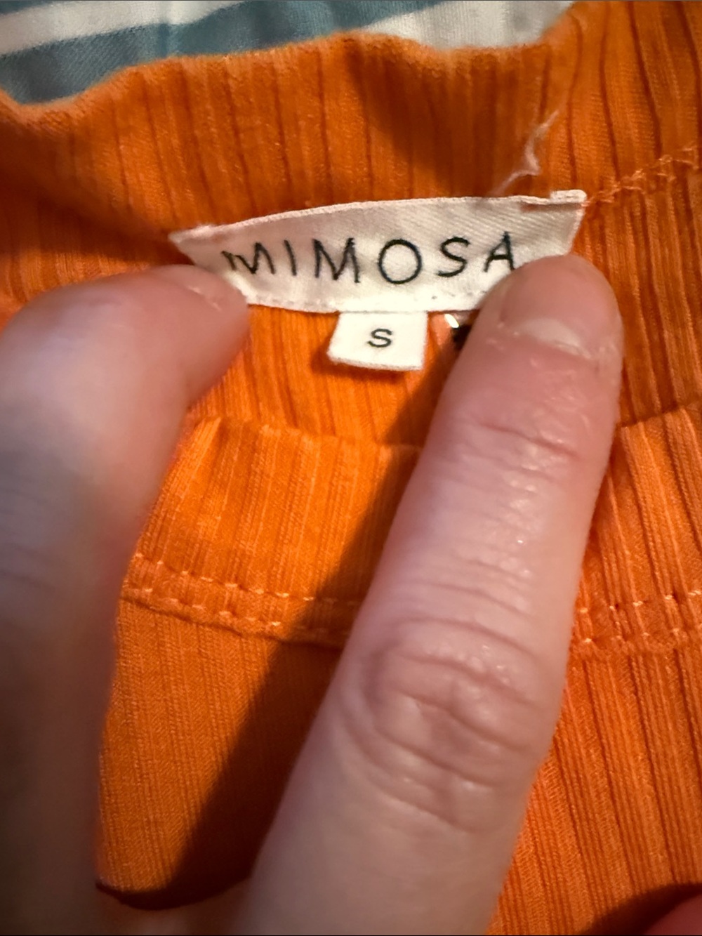MIMOS Ribbed Cropped Tank Top — Orange - Picture 2 of 4
